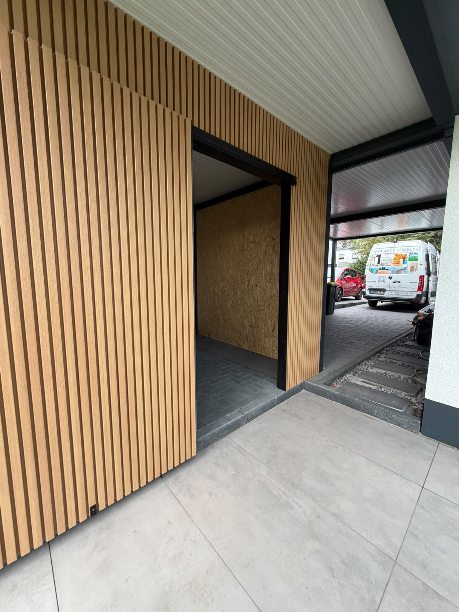 Terrassendach Seitenwand WPC Lamellen – Bild 8