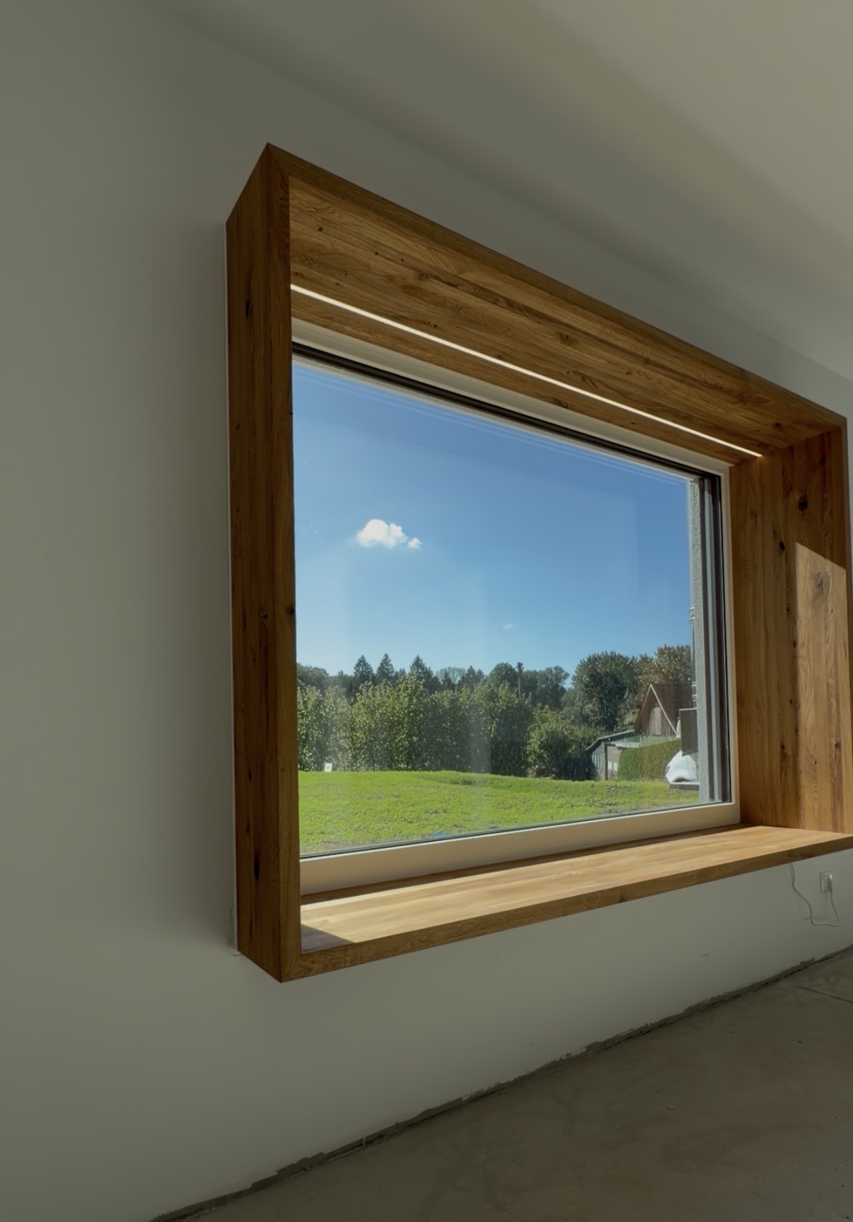 Sitzfenster aus Eiche Massiv